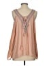 Love Sam 100% Viscose Tan Sleeveless Blouse Size S - photo 2