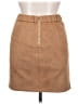 Simplee Solid Tan Casual Skirt Size XL - photo 2