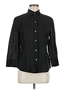 Haut Blouse à Manches Longues Ellen Tracy - Mélange Laine Taille 8 - Marron - Occasion Très Bon État