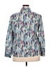 Assorted Brands 100% Polyester Print Blue Long Sleeve Blouse Size 18 - photo 2