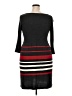Studio One 100% Acrylic Stripes Gray Casual Dress Size 2X - photo 2
