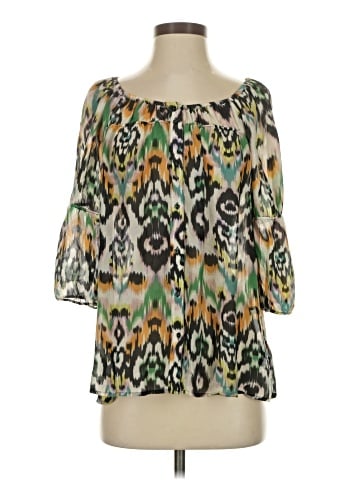 Vanessa Virginia 3/4 Sleeve Silk Top (view 1)