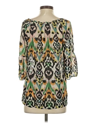 Vanessa Virginia 3/4 Sleeve Silk Top (view 2)