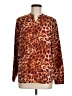 Maison d' Amelie 100% Polyester Animal Print Brown Long Sleeve Blouse Size M - photo 1