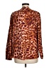 Maison d' Amelie 100% Polyester Animal Print Brown Long Sleeve Blouse Size M - photo 2