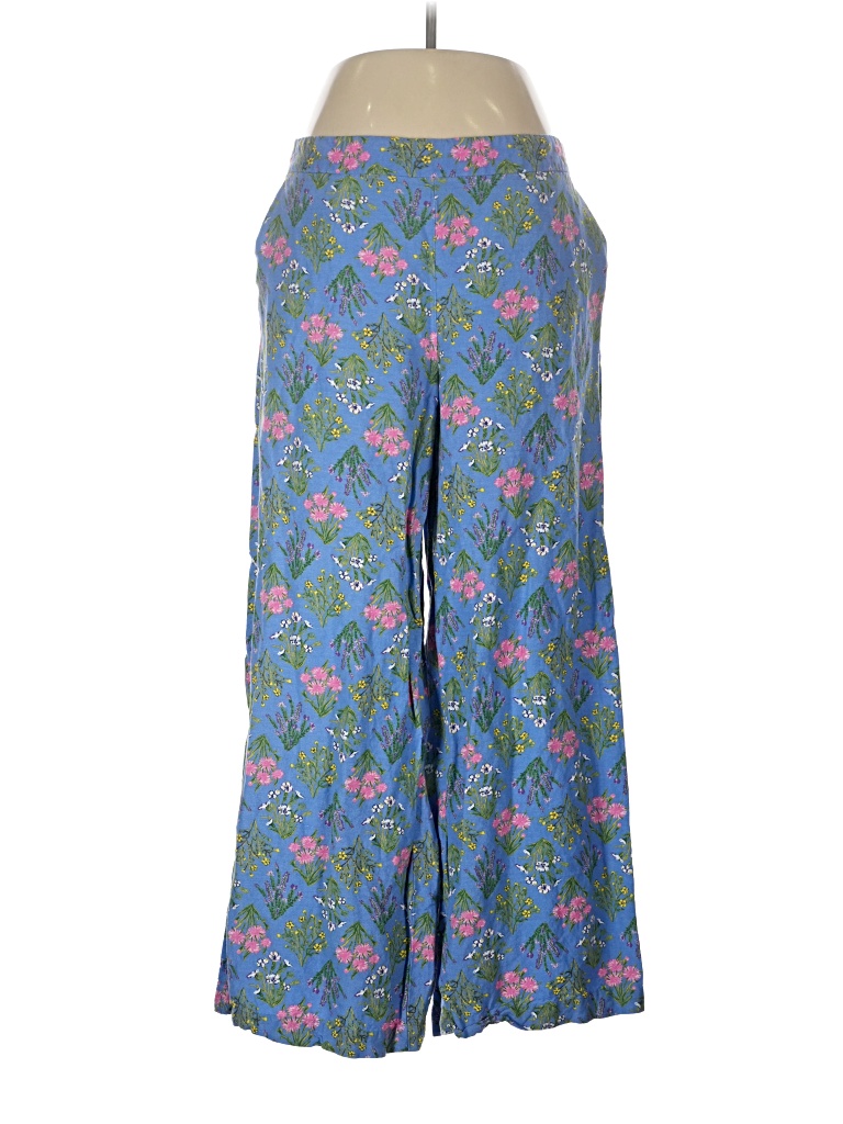 Pre-owned Ann Taylor Loft Linen Pants In Blue