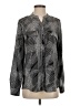 Calvin Klein Houndstooth Gray Long Sleeve Blouse Size S - photo 1