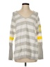 Lisa Todd 100% Cotton Stripes Gray Pullover Sweater Size S - photo 1