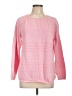 Karen Scott 100% Cotton Pink Pullover Sweater Size L - photo 1