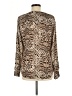 Etcetera 100% Polyester Animal Print Brown Long Sleeve Blouse Size 6 - photo 2