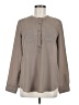 Old Navy 100% Polyester Gray Long Sleeve Blouse Size M - photo 1