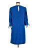 H&M 100% Polyester Solid Blue Casual Dress Size 8 - photo 2