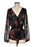 Express 100% Polyester Black Long Sleeve Blouse Size S - photo 1