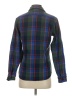Express 100% Cotton Plaid Blue Long Sleeve Button-Down Shirt Size XS - photo 2