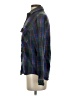 Express 100% Cotton Plaid Blue Long Sleeve Button-Down Shirt Size XS - photo 5