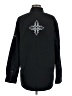 SMFK 100% Cotton Stars Black Long Sleeve Button-Down Shirt Size M - photo 2