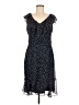 DKNY 100% Polyester Polka Dots Blue Casual Dress Size 8 - photo 1
