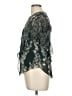 BCBGMAXAZRIA 100% Polyester Floral Green Short Sleeve Blouse Size M - photo 5