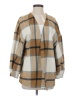 Shein 100% Polyester Plaid Tan Coat Size 2 - photo 1