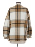 Shein 100% Polyester Plaid Tan Coat Size 2 - photo 2
