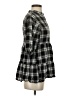 Max Studio 100% Rayon Plaid Black 3/4 Sleeve Button-Down Shirt Size XS - photo 4