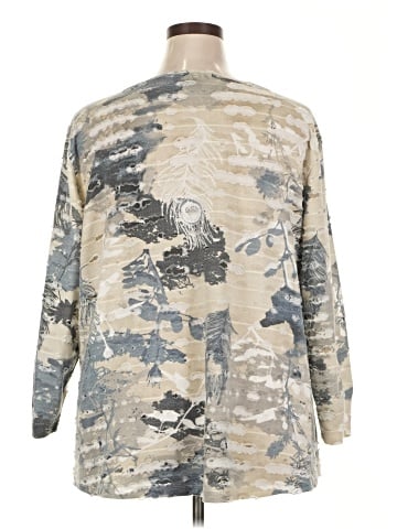 MULTIPLES 3/4 Sleeve Top (view 2)