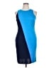 Project Runway Color Block Blue Cocktail Dress Size XL - photo 1