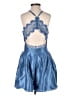 Free People 100% Polyester Solid Blue Cocktail Dress Size 0 - photo 2