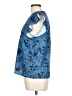 Unbranded Floral Blue Short Sleeve Blouse Size L - photo 5