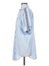 Zara Blue 3/4 Sleeve Button-Down Shirt Size XS - photo 5