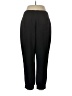 Ann Taylor 100% Polyester Solid Black Track Pants Size L - photo 2