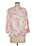 Everly 100% Lyocell Tie-dye Pink 3/4 Sleeve Blouse Size S - photo 1