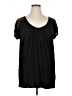 Assorted Brands 100% Rayon Black Short Sleeve Top Size 1X - photo 1