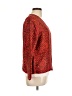 Chico's Design 100% Silk Print Red Silk Blazer Size Lg (2) - photo 4