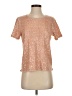J.Crew 100% Cotton Metallic Orange Short Sleeve Top Size S - photo 1