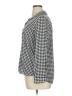 Big Dart 100% Viscose Houndstooth Silver Long Sleeve Blouse Size UK 20 / US 16 - photo 5