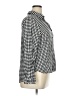 Big Dart 100% Viscose Houndstooth Silver Long Sleeve Blouse Size UK 20 / US 16 - photo 4