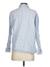 ASOS Design Checkered-gingham Blue Long Sleeve Button-Down Shirt Size 4 - photo 2