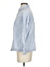 ASOS Design Checkered-gingham Blue Long Sleeve Button-Down Shirt Size 4 - photo 5