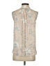 David Lerner 100% Polyester Tan Sleeveless Blouse Size XS - photo 2