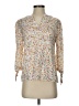 Rose & Thyme 100% Rayon Floral Ivory 3/4 Sleeve Blouse Size S - photo 1