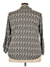 Always Indigo Animal Print Gray Long Sleeve Blouse Size 3X - photo 2