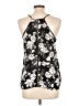Pink Rose 100% Polyester Black Sleeveless Blouse Size L - photo 2