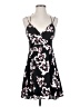Express 100% Polyester Floral Black Casual Dress Size 2 - photo 1