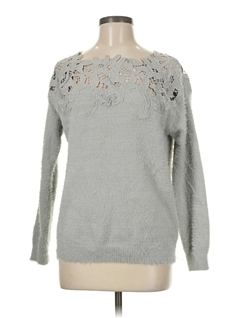 Pre-owned En Creme Pullover Sweater In Gray