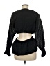 Something Navy Black Long Sleeve Blouse Size M - photo 2