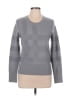 Burberry Checkered-gingham Gray Wool Pullover Sweater Size M - photo 1