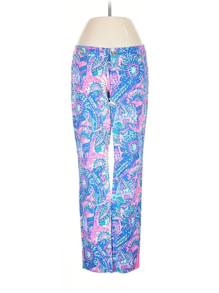 Lilly Pulitzer Casual Pants - Low Rise: Blue Bottoms - Size 2