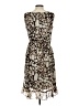 Studio 1 100% Polyester Animal Print Brown Cocktail Dress Size 10 - photo 2