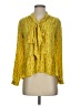 Ann Taylor LOFT 100% Polyester Yellow Long Sleeve Blouse Size XS - photo 1